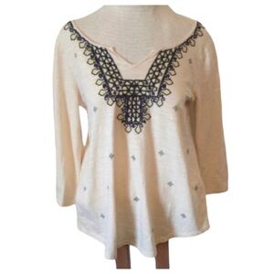 Lucky Brand women's NWT white Embroidered shirt size small